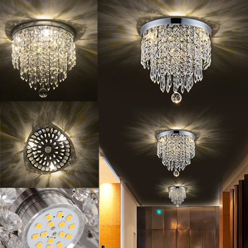LED Pendant Ceiling Lamp Elegant Crystal Ball Light LED